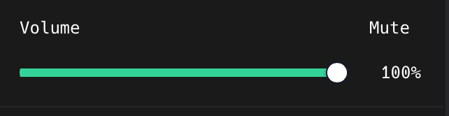 The Volume slider and Mute button in the ShotGlass Audio panel