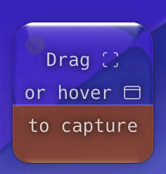 The ShotGlass widget inviting a first capture