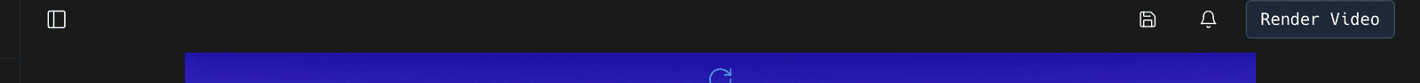 The ShotGlass editor header with the Render Video button
